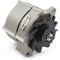 141-149 Slant-Edge Alternator with Raised/Machined Bowtie Emblem for Chevy Small Block, Big Block V8 Engines