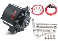 141-152 Slant Edge Alternator Kit for Small Block Engines [Black Crinkle Finish]