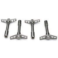 Chrome Chevy Bowtie Valve Cover Wing Nuts Small Block & Big Block Chevy