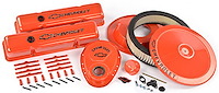 1958-1986 Small Block Chevy Complete Dress-up Kit in Chevy Orange Finish
