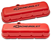 Tall Valve Covers for 1965-1996 Big Block Chevy in Chevy Orange Finish