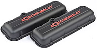 1965-Up Big Block Chevy Short Valve Cover in Black Crinkle Finish