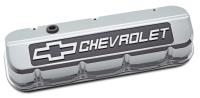 Die-Cast Slant-Edge Valve Covers for 1965-1996 Big Block Chevy 396-454 [Lustrous Chrome Finish]