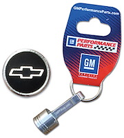 Chevy Bow Tie Piston & Rod Keychain