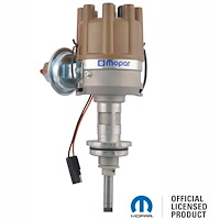 Electronic Distributor for Chrysler Big Block [Tan Cap, Mechanical and Vacuum Advance, Mopar Emblem]