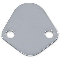 Chrome Fuel Pump Block Off Plate for Big Block Chevy, Small Block Ford 289-302, Chrysler/Mopar 273-440