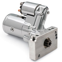 High Torque Mini-Starter Small Block/Big Block Chevy & 90° V6 in Chrome