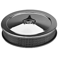 Deluxe Low-Profile Air Cleaner 10" x 2" in Chrome Includes 4-7/32" Carburetor Neck Adapter