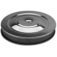Standard Full-Flo Style Air Cleaner 14" x 2" in Chrome Includes 4-7/32" Carburetor Neck Adapter