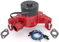 Electric Water Pump Big Block Chevy in Red Epoxy Powder Coated Finish