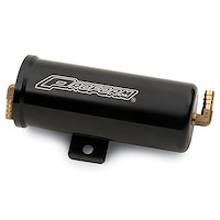 Billet Aluminum Radiator Overflow Canisters with 6-3/4" Tall x 3" Diameter Dimensions and Anodized Black Finish