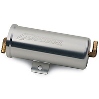Billet Aluminum Radiator Overflow Canisters with 6-3/4" Tall x 3" Diameter Dimensions and Anodized Clear Finish