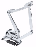1167BS Billet Aluminum Hood Hinge Kit for 1960-1966 GM Trucks w/Steel Hood [Natural Finish Solid Frame]