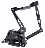 1168BS Billet Aluminum Hood Hinge Kit for 1960-1966 GM Trucks w/Steel Hood [Black Anodized Air Frame]