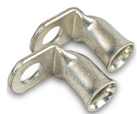 90 Degree Cable Connectors 1/0 Gauge, 3/8 in. Stud Hole