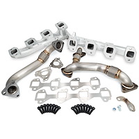 116111235 Manifolds and Up-Pipes GM 2002-2004 CA Y-pipe LB7 - Silver