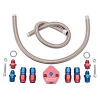Tunnel Ram Dual Carb Fuel Line Kit Fits Edelbrock Performer Series & Thunder Series AVS Carburetors