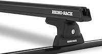 Y01-130B Cap Topper Roof Rack, Track Mount, w/59 in. Black H/D Bar, Incl. PN[RTC16], 2 Of PN[RLT500], 2 Of PN[RB1500S]
