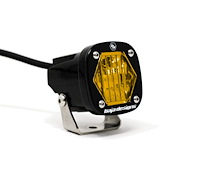 S1 Amber Wide Cornering LED Light with Mounting Bracket Single