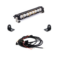 S8 10 in. Hood Mount Light Bar Kit for 2019-2021 Polaris RZR XP Turbo; 2018-2021 Polaris RZR Turbo S