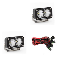 LED Work Light Clear Lens Spot Pattern Pair S2 Sport