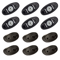 400263 A-Series LED Universal Rock Light Kit, High Power Red, Set Of 6