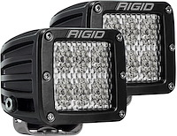 502513 D-Series PRO LED Light, Flood Diffused, Surface Mount, Black Housing, Pair