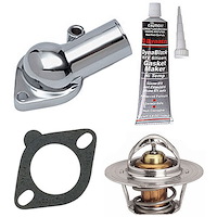Chrome Thermostat Housing Kit Small and Big Block Chevy V8 Includes: