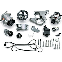 Corvette Style Accessory Drive System With Power Steering, With A/C