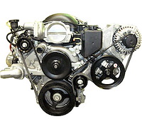 Corvette Style Accessory Drive System With Power Steering, Without A/C