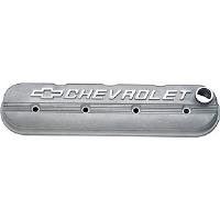 Tall LS Valve Cover with Chevrolet Logo in Natural Cast Finish