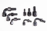 Pushlok Hose End, -6 AN 90-Degree