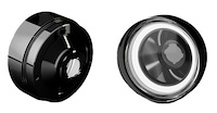 BLTFM-CAMRS70-73-B-1157DREV-SWB-HDRSWB Billet Front Parking Lamps w/1157 Switchback LEDs & HDR Halos, 1970-73 Camaro RS [Black]