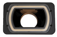 BLT-AIR-46-B-HDRSWB Billet Air Intake w/HDR Switchback Halo, 4 in. x 6 in. [Black]