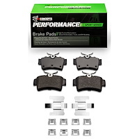 Performance Sport Brake Pads & Hardware Kit, 1994-2004 Ford/Lincoln/Mercury/Mazda, Position: Rear