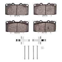 Performance Sport Brake Pads & Hardware Kit, 1989-1996 Infiniti/Nissan, Position: Front