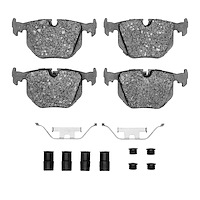 Performance Sport Brake Pads & Hardware Kit, 1991-2010 Fits Multiple Makes/Models, Position: Rear