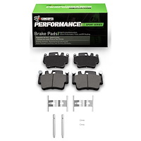 Performance Sport Brake Pads & Hardware Kit, 1998-2007 Audi/Porsche/Volkswagen, Position: Front & Rear