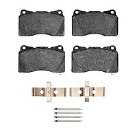 Performance Sport Brake Pads & Hardware Kit, 2014-2017 Mopar, Position: Front & Rear
