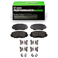 Performance Sport Brake Pads & Hardware Kit, 2006-2019 Fits Multiple Makes/Models, Position: Front