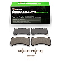 Performance Sport Brake Pads & Hardware Kit, 2008-2021 Fits Multiple Makes/Models, Position: Front