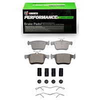 Performance Sport Brake Pads & Hardware Kit, Fits Select Audi/Porsche/Volkswagen, Position: Rear