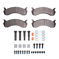 Super-Duty Brake Pads & Hardware Kit, Fits Select Fits Multiple Makes/Models, Position: Front & Rear