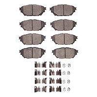 Super-Duty Brake Pads & Hardware Kit, 2012-2020 Fits Multiple Makes/Models, Position: Front & Rear