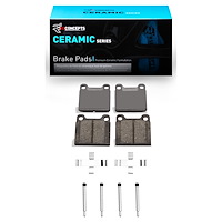 Ceramic Brake Pads & Hardware Kit, 1961-1991 Fits Multiple Makes/Models, Position: Front & Rear