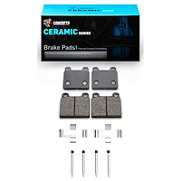Ceramic Brake Pads & Hardware Kit, 1963-1976 Fits Multiple Makes/Models, Position: Front