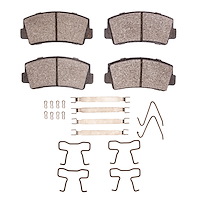 Ceramic Brake Pads & Hardware Kit, 1970-1984 Ford/Lincoln/Mercury/Mazda, Position: Front