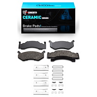 Ceramic Brake Pads & Hardware Kit, 1973-1997 Mopar, Position: Front