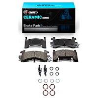 Ceramic Brake Pads & Hardware Kit, 1978-2003 GM, Position: Front