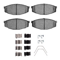 Ceramic Brake Pads & Hardware Kit, 1981-1995 Lexus/Toyota/Scion, Position: Front